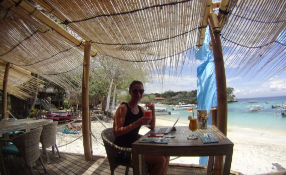 Digital nomad op Nusa Lembongan